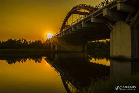 临汾汾河彩虹桥的清晨与黄昏-中关村在线摄影论坛