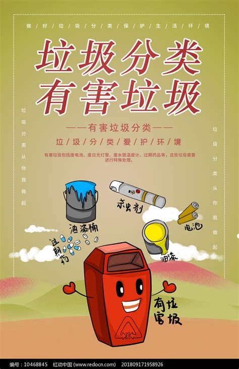 垃圾分类有害垃圾宣传海报素材_环境保护图片_公益广告图片_第5张_红动中国