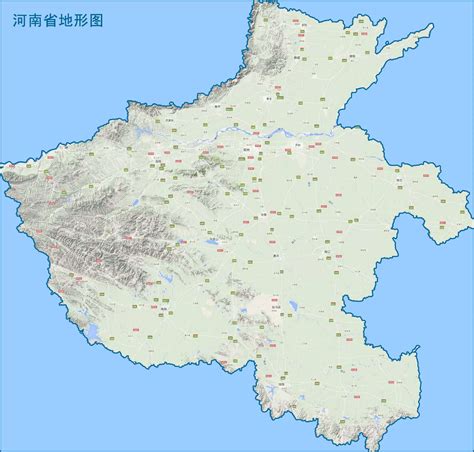 河南地图（地形图） - 河南省地图 - 地理教师网