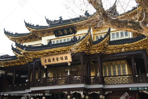 上海老庙黄金银楼,都市风光,建筑摄影,摄影素材,汇图网www.huitu.com