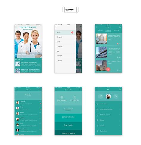 功能完整的专业现代医疗健康app模板UI KIT套件 - 25学堂