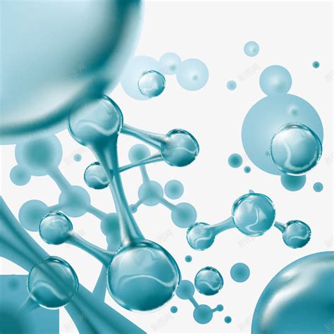 蓝色结构化学分子素材图片免费下载-千库网