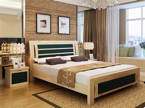 实木床厂家直销双人床1.8米现代简易实木单人木床成人出租床批发-阿里巴巴