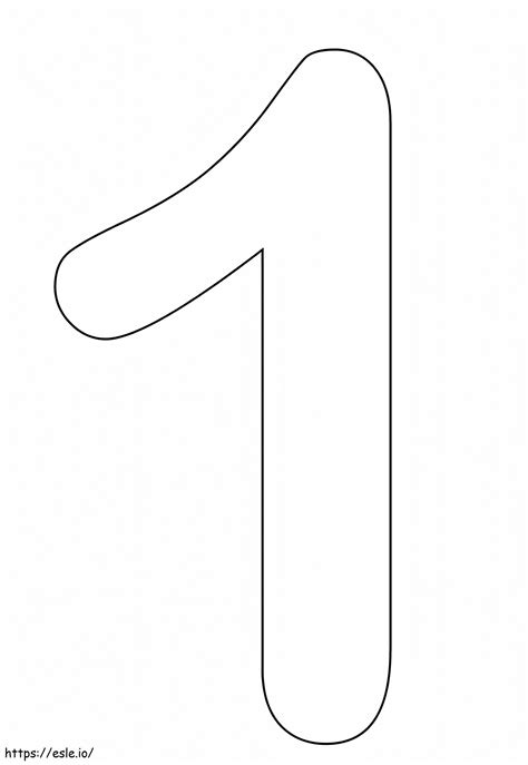 Basic Number 1 coloring page