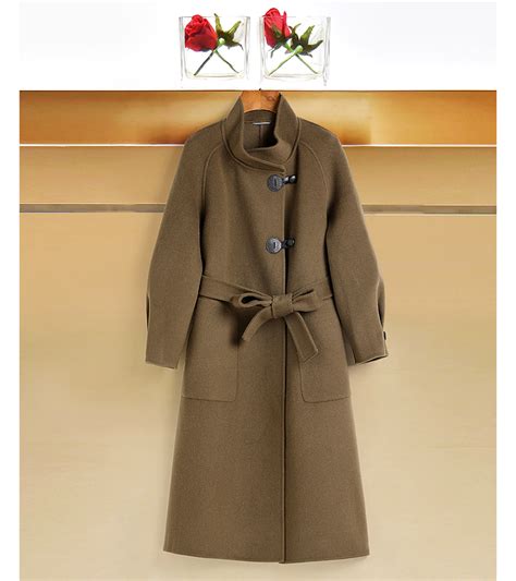 丝路诗篇家国内一线品牌剪标女装2022冬季新款双面羊毛大衣外套-淘宝网