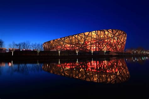 北京国家体育场鸟巢夜景灯光高清图片下载-正版图片501606351-摄图网