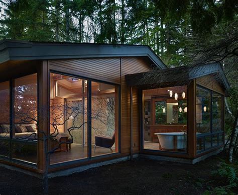 森林中的豪华木质别墅设计 - 设计之家