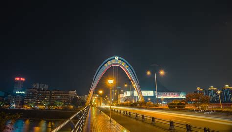 四川雅安：石棉的桥 尽显夜色之美_新浪图片