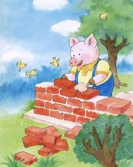 3只小猪盖房子简笔画 3只小猪盖房子简笔画图片 - 抖兔教育