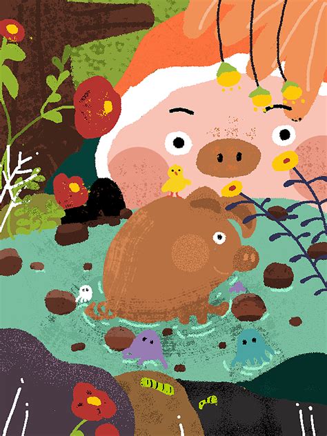 小猪|插画|创作习作|CJiangJiang - 原创作品 - 站酷 (ZCOOL)