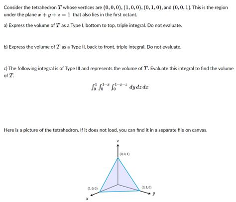 Solved Consider the tetrahedron T whose vertices are | Chegg.com