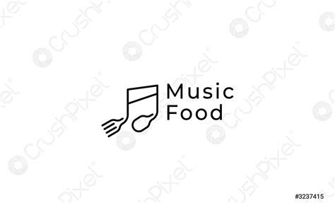 Musik Lebensmittel einfaches Logo Design Vektorillustration - Stock ...
