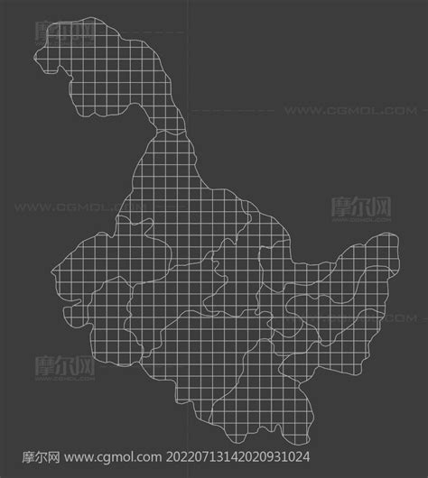 黑龙江省地图三维模型_其他场景模型下载-摩尔网CGMOL
