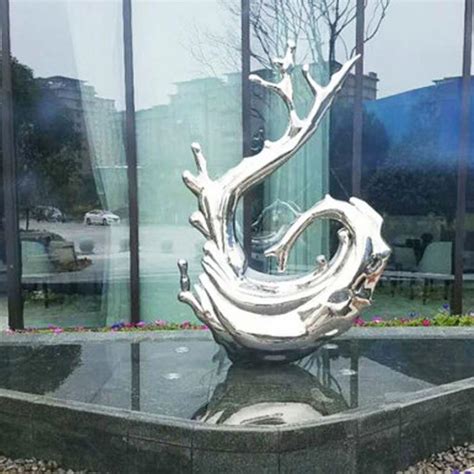 抽象不锈钢凤凰园林景观雕塑 镜面与拉丝结合_zfr13929916763-站酷ZCOOL