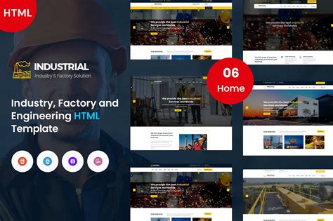 工业、工厂和工程网站模板 Industry, Factory and Engineering Template – 设计小咖
