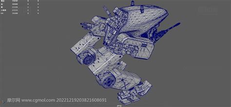 科幻机甲,火炮机甲,战争机器,战斗机甲3dmaya模型_科幻角色模型下载-摩尔网CGMOL