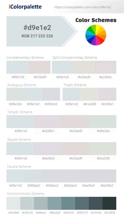 Pantone 7541 C Color | Hex color Code #D9E1E2 information | Hsl | Rgb ...