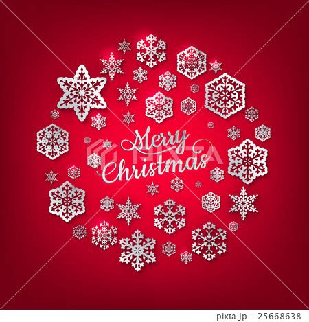White paper christmas snowflake. EPS 10のイラスト素材 [25668638] - PIXTA