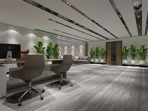 现代办公空间 - 效果图交流区-建E室内设计网