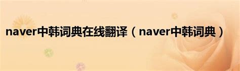 活用韩语NAVER词典的两个小技巧 99%的人不知道 - 知乎