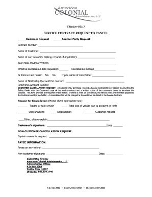 Fillable Online Auto Advance Cancel Form Fax Email Print - pdfFiller