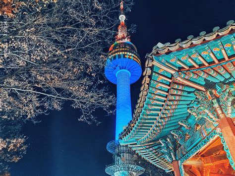 韩国首尔市夜间美丽的风景高清图片下载-正版图片502911416-摄图网