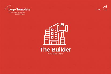 建筑设计/建筑施工企业Logo设计模板 The Builder Logo – 设计小咖