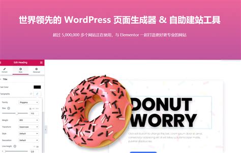 WordPress 排名第一的Elementor 中文元素页面生成器 & 自助建站系统工具 - WP大学