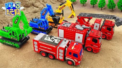 第189话城市发生火灾，消防车和工程车一起出动救援！_少儿_动画片大全_腾讯视频