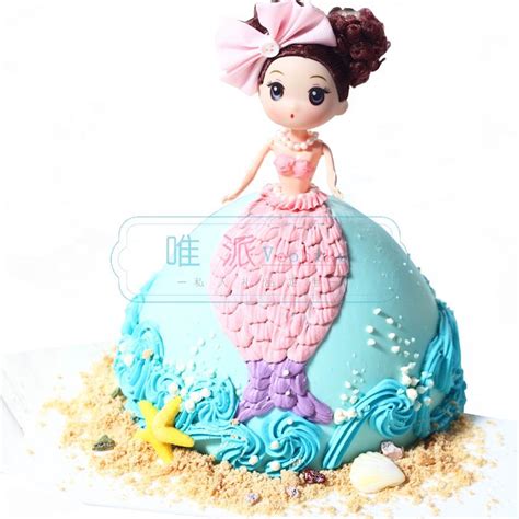 美人鱼生日蛋糕图片