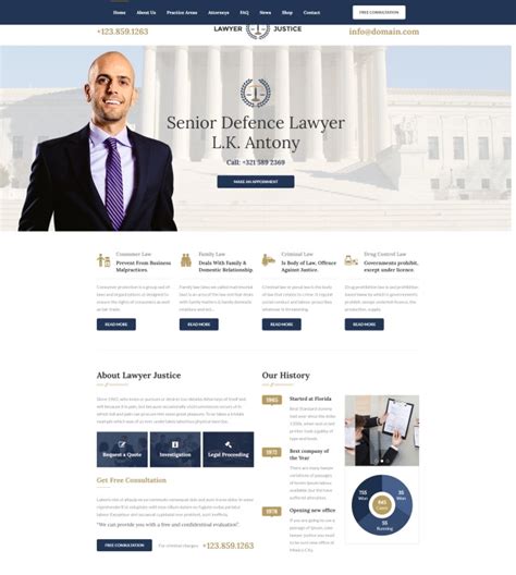 法律服务机构宣传网站模板
