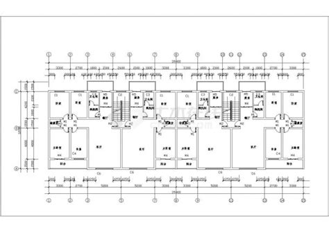 烟台市红旗路某小区6800平米六层住宅楼建筑设计CAD图纸（底框+砖混）_住宅小区_土木在线