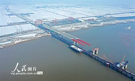河南焦作：黄河特大桥建设“加速度”【5】--图片频道--人民网