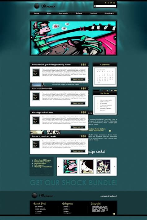 酷炫网站模板PSD设计_平面广告 - logo设计网