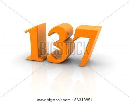 Green Number 137 isolated white background Stock Photo - Alamy