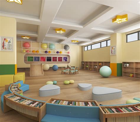 幼儿园室内设计时如何对地面和顶部进行设计施工？|【雅鼎公装】