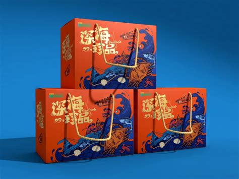 海鲜礼盒|平面|包装|五舟设计 - 原创作品 - 站酷 (ZCOOL)