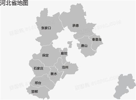 河北省各市地图,放大,打印版_大山谷图库