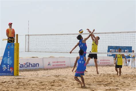 沙滩排球游戏，自然清新_腾讯视频