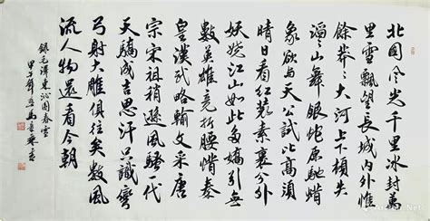 4位当代书法名家写《沁园春雪》，汉字写出艺术美，谁的更漂亮？_字体