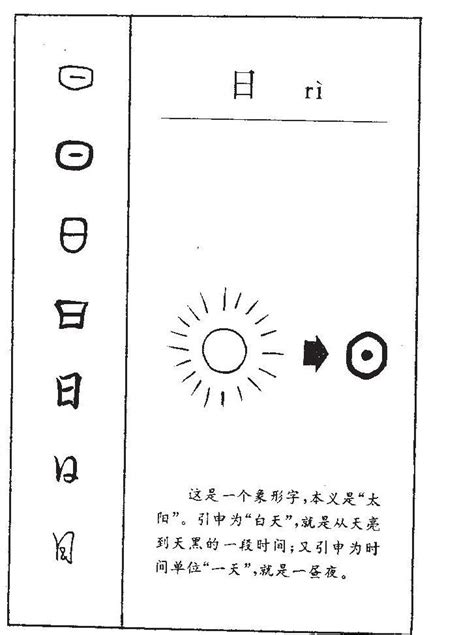“日” 的汉字解析 - 豆豆龙中文网