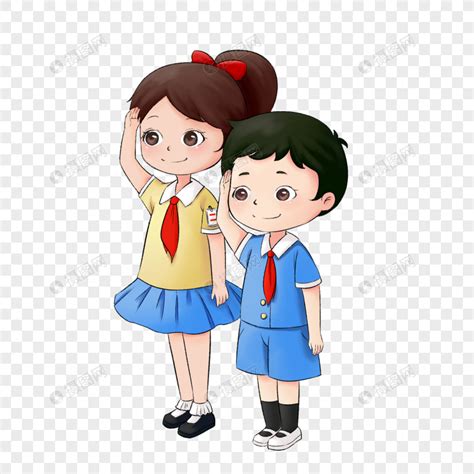 学生敬礼表情包图片