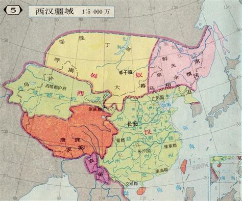 汉朝版图图片