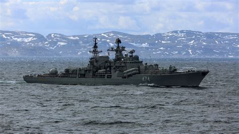 以“乌沙科夫海军上将”号驱逐舰为首的俄北方舰队部队出海演习 - 2023年5月20日, 俄罗斯卫星通讯社