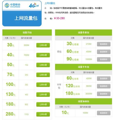 中国移动套餐资费价格表2023版 - 优卡荟