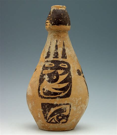 新石器时期 仰韶文化彩陶葫芦形瓶 美国哈佛艺术博物馆藏-古玩图集网