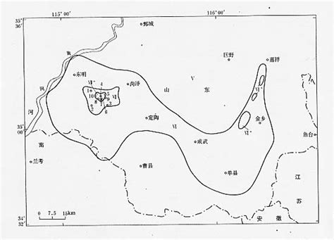 图3 菏泽5.9级地震烈度分布特征