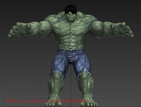带绑定的绿巨人max模型_科幻角色模型下载-摩尔网CGMOL