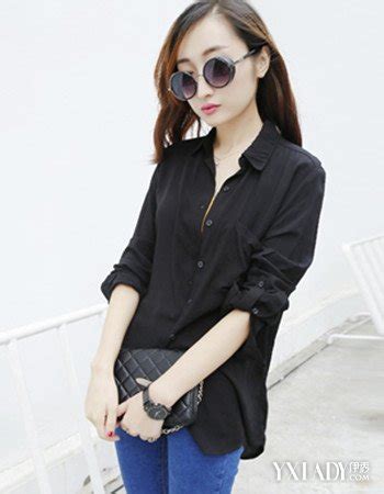 黑色衬衫温柔女生头像