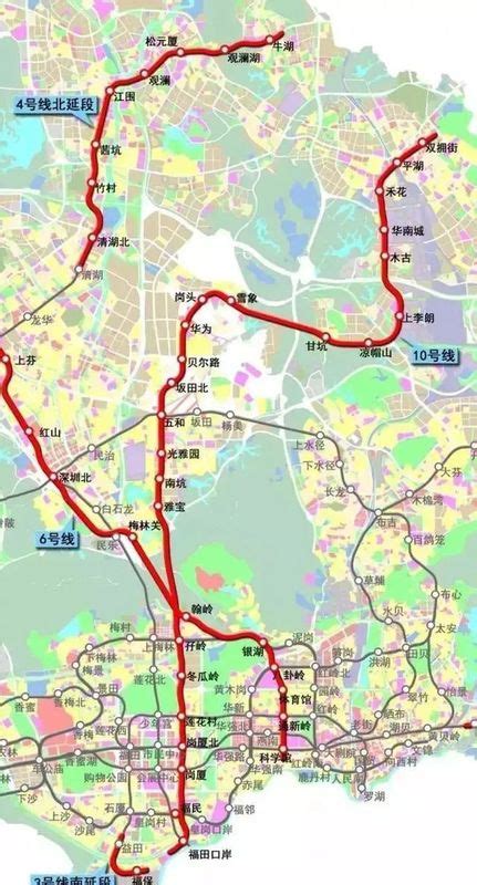 深圳地铁第五期规划示意图（第二次公示）- 深圳本地宝